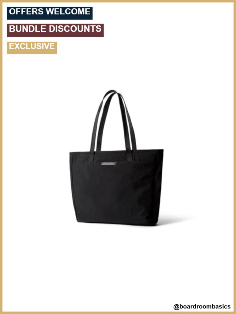 Laptop Tote Bag 15L Commuter Shoulder Bag Recycled Nylon